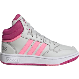 Adidas Kid's Hoops Mid - Grey One/Beam Pink/Team Real Magenta