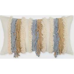 Rizzy Home Stripe Complete Decoration Pillows Beige (66.04x35.56cm)