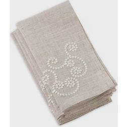 Saro Lifestyle Augustine Swirl Cloth Napkin Beige (50.8x50.8cm)