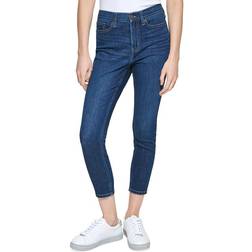 Calvin Klein Petite High Rise 25" Skinny Ankle Jeans - Pacific