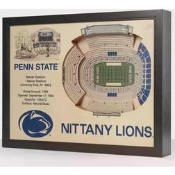 NCAA Penn State Nittany Lions StadiumViews 3D Framed Art 64.8x49.5cm