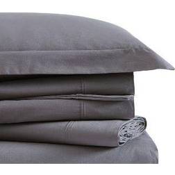 Brooklyn Loom Classic Cotton Bed Sheet Gray (274.32x)