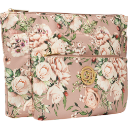 Gillian Jones 3-Room Cosmetic Bag - Floral Print