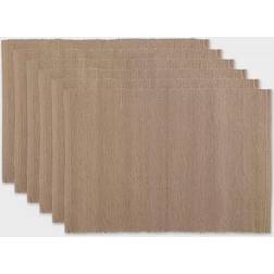 Design Imports Ribbed Place Mat Brown (48.26x33.02)