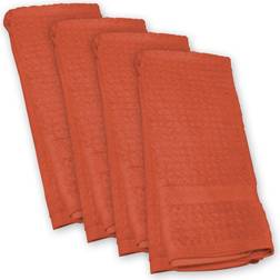 Design Imports Solid Waffle Spice Kitchen Towel Orange (71.12x45.72cm)