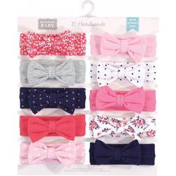 Hudson Bow Headbands 10-pack - Coral Flower