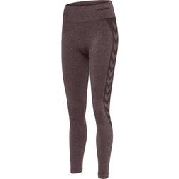 Hummel Coco Seamless Mid Waist Tights Women - Fudge Woodrose Melange