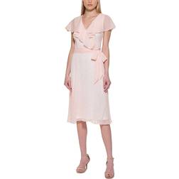 Tommy Hilfiger Capelet Midi Dress - Powder Ivory