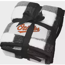 Logo Brands Baltimore Orioles Buffalo Check Frosty Fleece Blanket