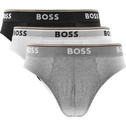 HUGO BOSS 3P Power Brief - Svart/Hvit Bomull