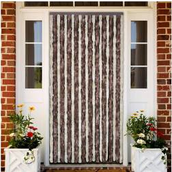 vidaXL Insect Curtain Beige and Light Brown 90x200 cm Chenille