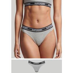 Superdry Multilogo Bikinibroekje - Zwart