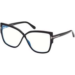 Tom Ford FT 5828-B 001, including lenses, SQUARE Glasses, FEMALE