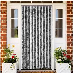 vidaXL Insect Curtain Grey and White 90x200 cm Chenille