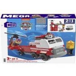 Mega Bloks ​MEGA PAW Patrol Marshall's Ultimate Fire Truck building set with Marshall and Skye figures, and 33 jr bricks and pieces, toy gift set for ages 3 and up