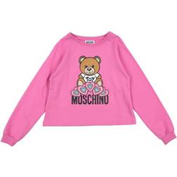 Moschino Kid-Teen Børn Mærket Grafisk Sweatshirt Cyclamin Flower Lyserød