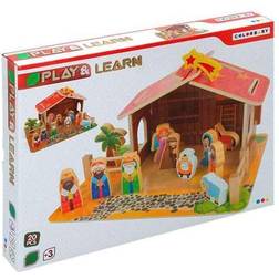 Woomax Crèche en bois 20 pièces