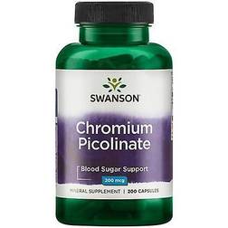 Swanson Chromium Picolinate, 200mcg 200 caps