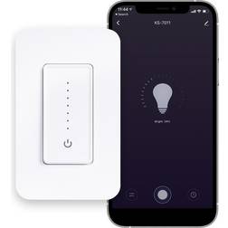 Jonathan Y Smart Lighting Touch/slide Dimmer Switch With Wifi Remote App Control White White