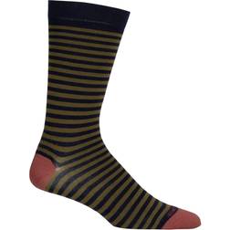 Icebreaker Merino Lifestyle Feinstricksocken Crew Stripe - Midnight Navy/Loden