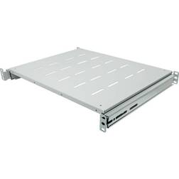IC Intracom Intellinet 19 Sliding Shelf, 1U, For 600 to 800mm Depth Cabinets & Racks, shelf depth 350mm, Grey Rackhylde grå, RAL 7035 1U 19