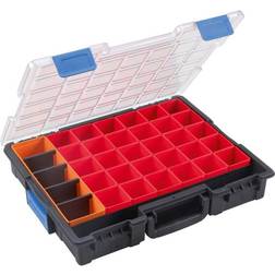 Professional small parts case, external WxH 355 x 76 mm, pack of 2, with 36 insert boxes