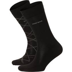 HUGO BOSS Check Cotton Sock 2-pack