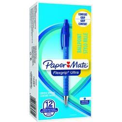 PaperMate Ballpoint Pen Flexgrip Ultra 0.5 mm Blue Pack of 12