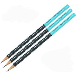 Faber-Castell Graphite Pencil, Grip 2001 Two Tone Black/Turquoise, (517012)