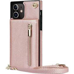 CaseOnline Zipper halskæde etui Apple iPhone 12 Mini Rose