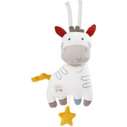 Fehn 056020 Zebra FehnNATUR – Cuddly Baby Music Box Made of Organic Cotton – with Removable Musical Mechanism and Attachment – For Babies from 0 Months – Size: 2 cm