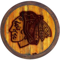 The Fan-Brand Chicago Blackhawks Faux Barrel Top Sign Board