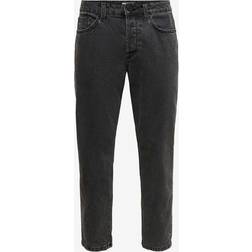 Only & Sons Avi Tapered Crop Jeans - Black