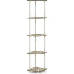 Furinno Turn-N-Tube 5 Tier Corner Display Shelving System 29.5x146.6cm