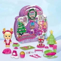 IMC TOYS CRY BABIES MAGIC TEARS Rosie Advent Calendar Christmas calendar with Exclusive baby doll Rosie who cries Real Tears, her Pet, 33 Accessories & 24 Surprises Gift toy for boys and girls 3 Years