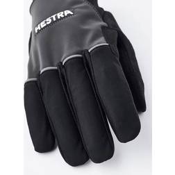 Hestra Bike Reflective Long 5 Finger - Dark Grey