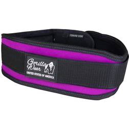 Gorilla Wear 4 Inch Womens Lifting Belt, black/purple, medium