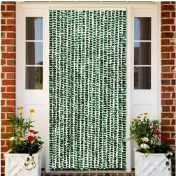 vidaXL Vliegengordijn 56x185 cm chenille groen en wit