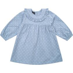 Petit by Sofie Schnoor Dots and Frills LS Dress - Blue (P221649)