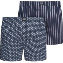 Jockey Herenslips 2P Woven Boxer Shorts - Marine Katoen