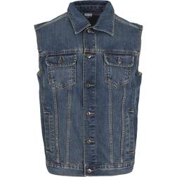 Urban Classics Denim Vest - Denim Blue