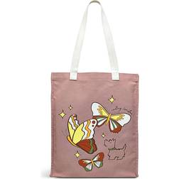 Radley Women's Butterfly Medium Open Top Canvas Tote Handbag Prairie Pink