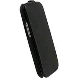 Krusell SlimCover Beskyttelsescover til mobiltelefon læder sort for Samsung Galaxy S III