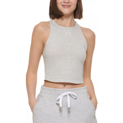 Calvin Klein Performance Racerback Crop Top - Stratus Heather