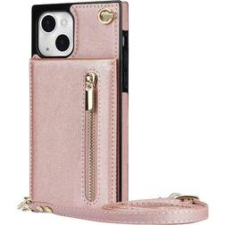 CaseOnline Zipper halskæde etui Apple iPhone 13 Mini Rose