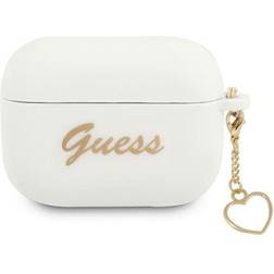 Guess Case GUAPLSCHSH Apple AirPods Pro white/white Silicone Charm Heart Collection