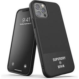 Superdry iPhone 12 iPhone 12 Pro 6.1 Case, Black Moulded Canvas Case for iPhone 12 iPhone 12 Pro 6.1