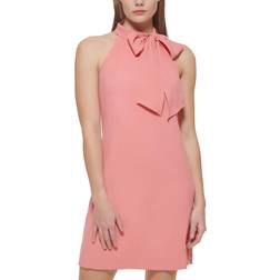 Vince Camuto Bow-Neck Halter Dress - Papaya