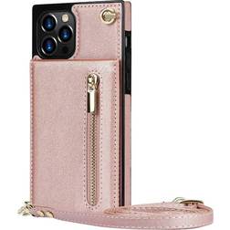 CaseOnline Zipper halskæde etui Apple iPhone 12 Pro Rose