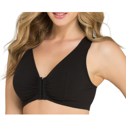 Leading Lady Meryl Front-Close Wire-Free Bra - Black